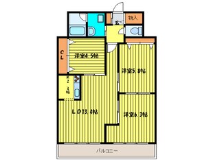 円山パ－クハイツの物件間取画像